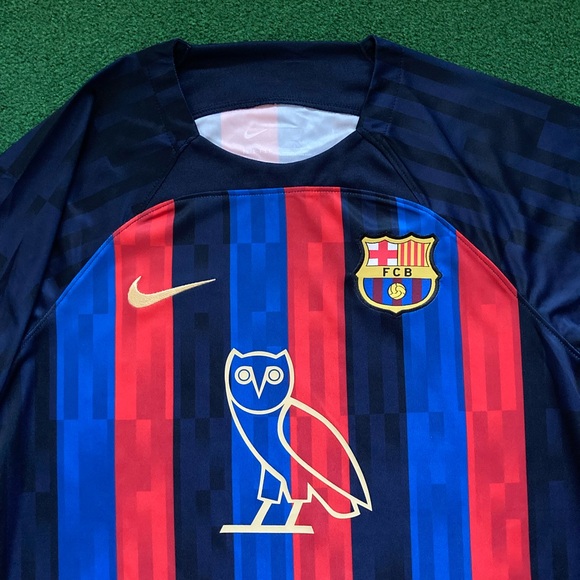 NWT Barcelona 22/23 Home Drake Owl Version Jersey with La Liga Patches - Picture 2 of 5